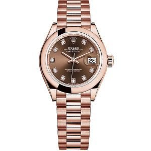 ROLEX ROLEX DATEJUST LADIES SWISS AUTOMATIC BROWN DIAL 28MM - Top Watches
