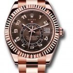 Rolex Sky-Dweller Gold Bracelet Rare Chocolate Dial