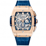 Hublot Spirit of Big Bang  Titanium Blue Skeleton Dial & Leather Strap Watch. - Top Watches