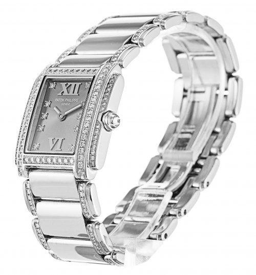 LADIES PATEK PHILIPPE TWENTY-4 4908/310G GREY DIAMOND - Top Watches