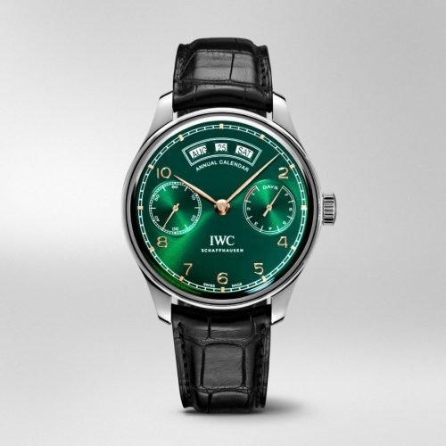 IWC Portugieser Annual Calendar Green Dial Automatic Self Wind IW503510 Mens WATCH