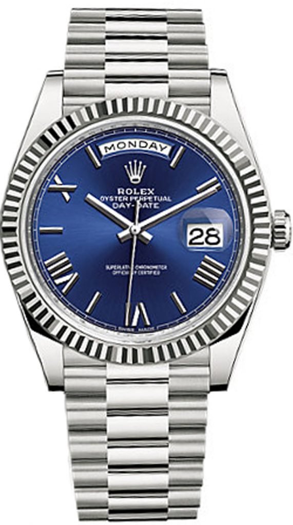 Rolex Day-Date 40mm White Gold Blue - DrWatch Premium Watch