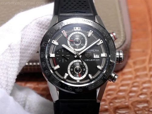 Carrera Heuer 01  Black Dial Swiss