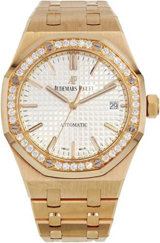 Audemars Piguet Royal Oak Silvered Dial Ladies Watch 15451OR.ZZ.1256OR.01