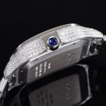 Moissanite Cartier Swarovski, Silver, Roman numbers - DrWatch Premium Watch