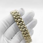 Iced Out Moissanite Rolex Datejust goldgreen 31mm, bezelstones 6-9 clock - DrWatch Premium Watch