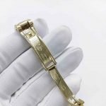 Iced Out Moissanite Rolex Datejust goldgreen 31mm, bezelstones 6-9 clock - DrWatch Premium Watch