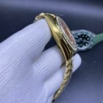 Iced Out Moissanite Rolex DayDate gold case 40mm red dial president bracelet - DrWatch Premium Watch