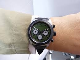 Replica Tudor Fastrider Chronograph Green Dial Rubber Strap Mens Watch 42010N-2 photo review