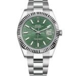 Rolex Datejust 126334 Wristwatch - Mint Green Fluted Motif, Oyster