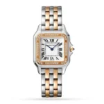 Cartier Panthère de Cartier Women Quartz Silver 18ct Rose Gold Watch W3PN0007