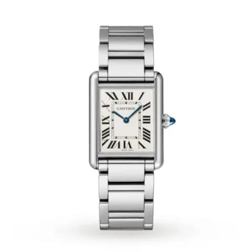 Cartier Tank Must Women Quartz Silver Stainless Steel Watch WSTA0052