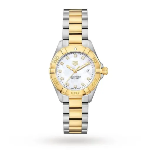 TAG Heuer Aquaracer Women Quartz Mother of Pearl Bicoloured Watch WBD1422.BB0321