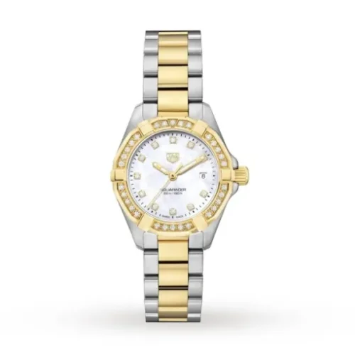 17381299_1_1 TAG Heuer Aquaracer Women Quartz Mother of Pearl Bicoloured Watch WBD1423.BB0321