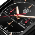 TAG Heuer Monaco Men Automatic Black Alligator Watch CBL2180.FC6497