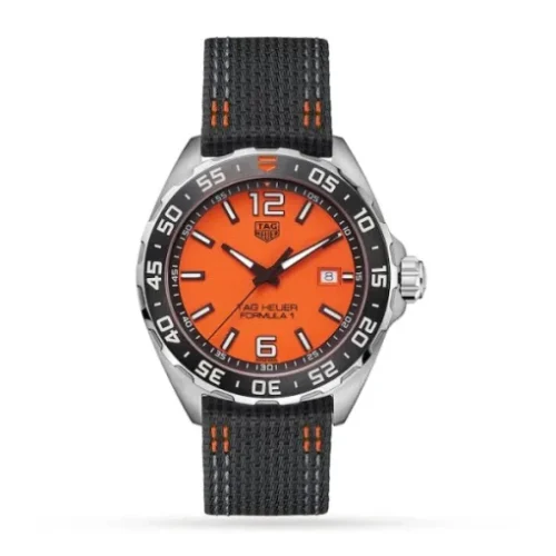 TAG Heuer Formula 1 Men Quartz Orange Canvas Watch WAZ101A.FC8305 - DrWatch Premium Watch