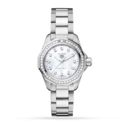 17382008_1_1 TAG Heuer Aquaracer Women Quartz White Stainless Steel Watch WBP1417.BA0622