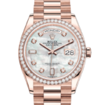 Rolex Day-Date 36 Oyster 36 mm Everose gold and diamonds 128345RBR
