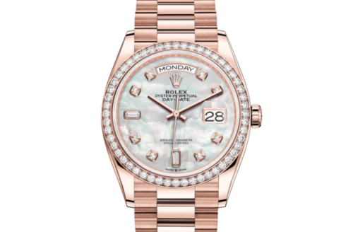 Rolex Day-Date 36 Oyster 36 mm Everose gold and diamonds 128345RBR