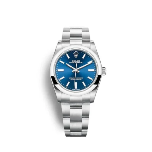 Rolex-Oyster-Perpetual-34mm-Blue Rolex Oyster Perpetual 34mm Blue - DrWatch Premium Watch