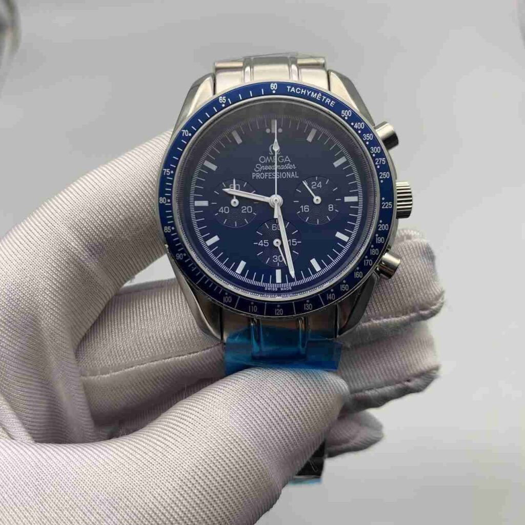Omega Speedmaster silver Blue - DrWatch Premium Watch