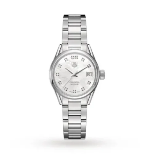 17381124_1_1 TAG Heuer Carrera Women Automatic Mother of Pearl Stainless Steel Watch WAR2414.BA0776 - DrWatch Premium Watch