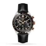 TAG Heuer Carrera Men Automatic Black Alligator Watch CBN2A5A.FC6481