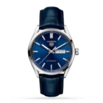 TAG Heuer Carrera Men Automatic Blue Alligator Watch WBN2012.FC6502