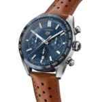 TAG Heuer Carrera Men Automatic Blue Leather Watch CBN2A1A.FC6537 - DrWatch Premium Watch