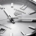 TAG Heuer Carrera Men Automatic Silver Alligator Watch