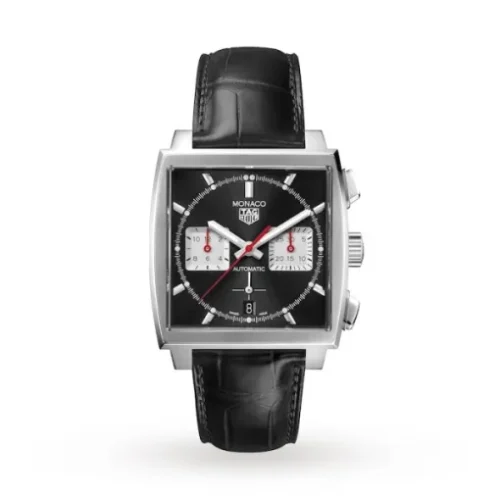 TAG Heuer Monaco Men Automatic Black Alligator Watch