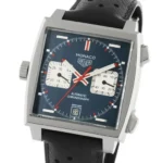 TAG Heuer Monaco Men Automatic Blue Leather Watch
