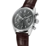 TAG Heuer Carrera Men Automatic Grey Alligator Watch