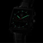 TAG Heuer Monaco Men Automatic Black Alligator Watch