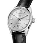 TAG Heuer Carrera Men Automatic Silver Alligator Watch