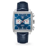 TAG Heuer Monaco Men Automatic Blue Leather Watch