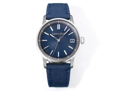 Watch Audemars Piguete Code 11 59 Automatic Watch Night Blue Dial Stainless Steel Case Blue Fabric Strap 41Mm8827