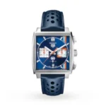 TAG Heuer Monaco Men Automatic Blue Leather Watch