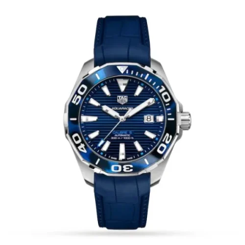 TAG Heuer Aquaracer Men Automatic Blue Rubber Watch