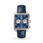 TAG Heuer Monaco Men Automatic Blue Leather Watch