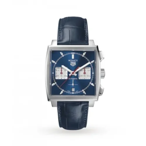 TAG Heuer Monaco Men Automatic Blue Leather Watch