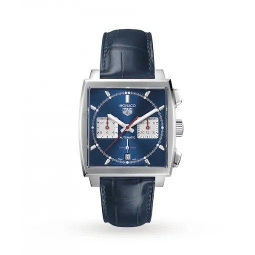 TAG Heuer Monaco Men Automatic Blue Leather Watch