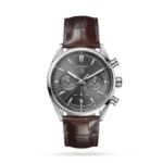 TAG Heuer Carrera Men Automatic Grey Alligator Watch