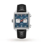 TAG Heuer Monaco Men Automatic Blue Leather Watch